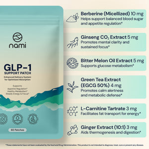 Natural Herbal GLP-1 Support Patch (60 Day Supply) - nami